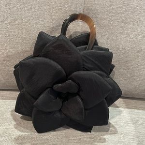 Black flower purse